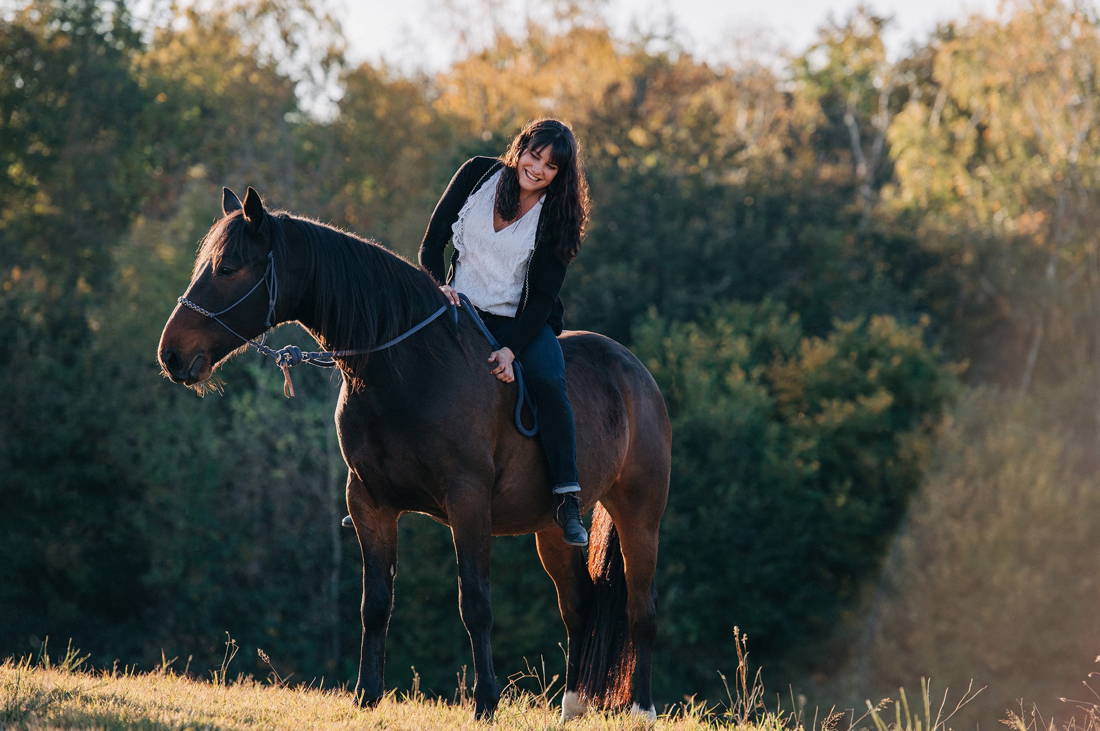 Océane & son cheval Doudou en Auvergne